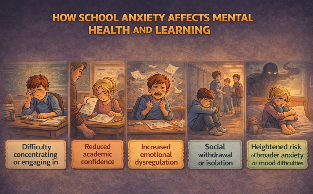 How school anxiety can affect mental health and learning