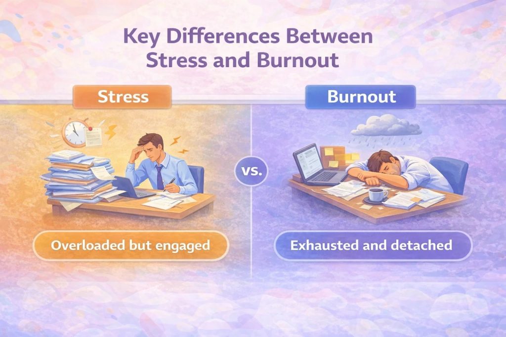 Key Differences Between Stress and Burnout
